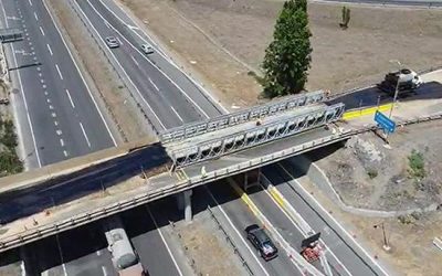 MOP habilitó puente mecano en enlace El Olivo para vehículos livianos