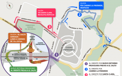 A partir del primer fin de semana de enero se cerrará salida desde Ciudad Empresarial a Vespucio Norte en dirección hacia el oriente