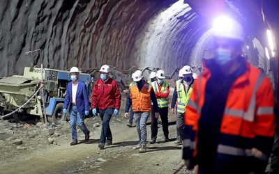 Ministro Moreno supervisa faenas de construcción del túnel híbrido en autopista Vespucio Oriente