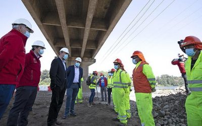 Ministro Moreno supervisa avances del mejoramiento de la Ruta Nahuelbuta, obra que generará hasta 1.200 empleos mensuales