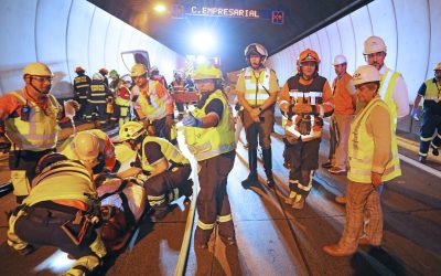 MOP y Túnel San Cristóbal realizan simulacro que puso a prueba a equipos de emergencia