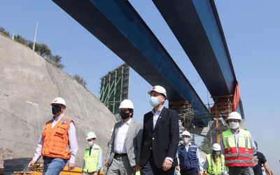 Ministros Moreno y Briones supervisan avances en construcción de nueva autopista Américo Vespucio Oriente I