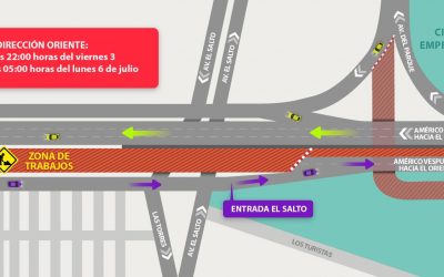 Este fin de semana se realizará desvío de tránsito en el sector El Salto con Av. Vespucio Norte