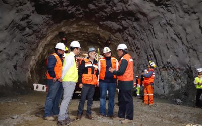 MINISTRO FONTAINE VISITÓ CONSTRUCCIÓN DE NUEVO TÚNEL EL MELÓN II QUE TENDRÁ 2,8 KILÓMETROS DE EXTENSIÓN